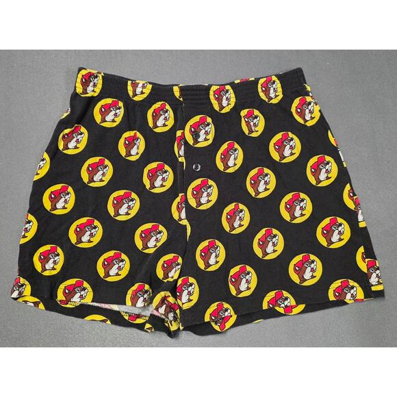 Buc-ees Other - Buc-ee’s Beaver Logo Boxer Shorts Unisex Medium Black Lounge Sleep Shorts
